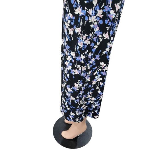 J. Jill Women's Wearever Double Face Jersey Floral Print Wide Leg Cropped Pants - Picture 6 of 12